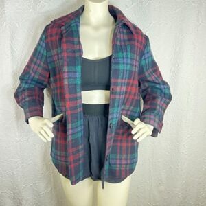 Pendleton Wool Plaid Blazer Jacket Womens Size S